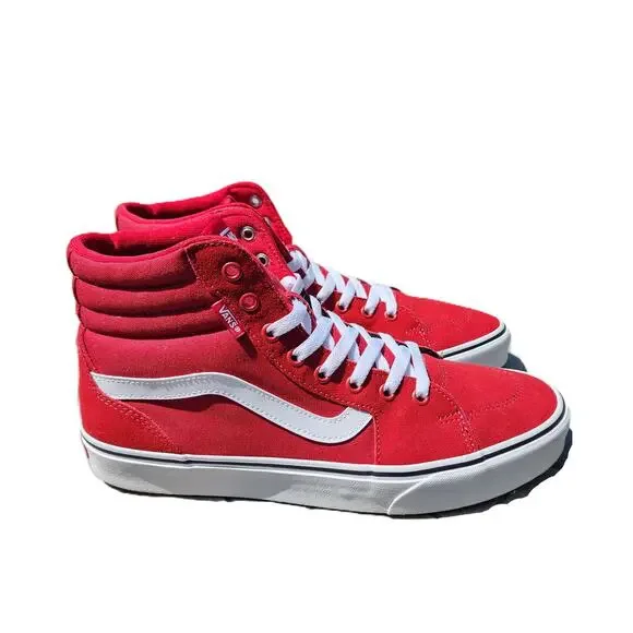 Vans Filmore Hi Suede Canvas Chili Pepper Skater Sneakers 10.5 - Picture 2 of 9